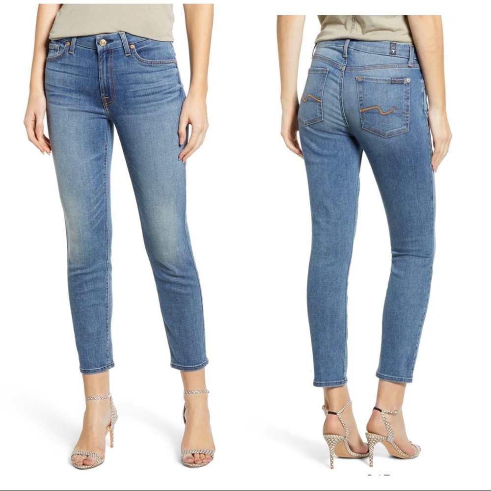 7 For All Mankind Kimmie Cropped Skinny Jeans